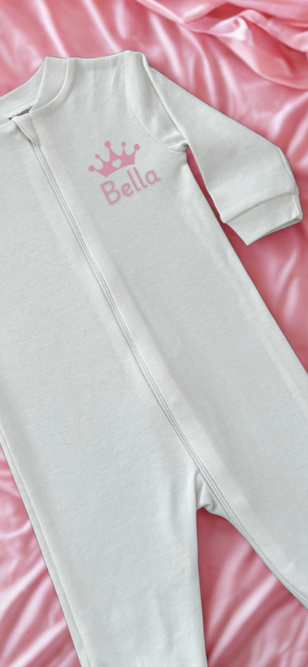 Royal Dreams Pink Personalized Baby Sleeper