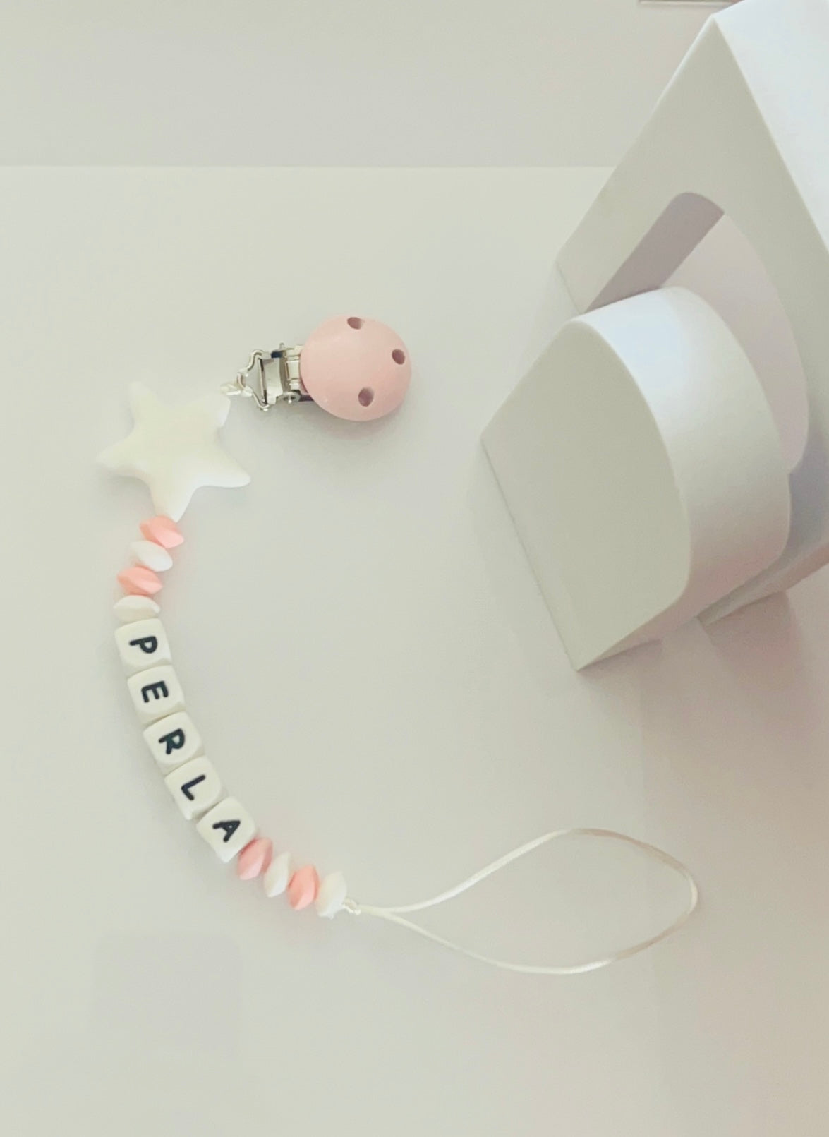 Wish Upon a Star – Pink Pacifier Clip