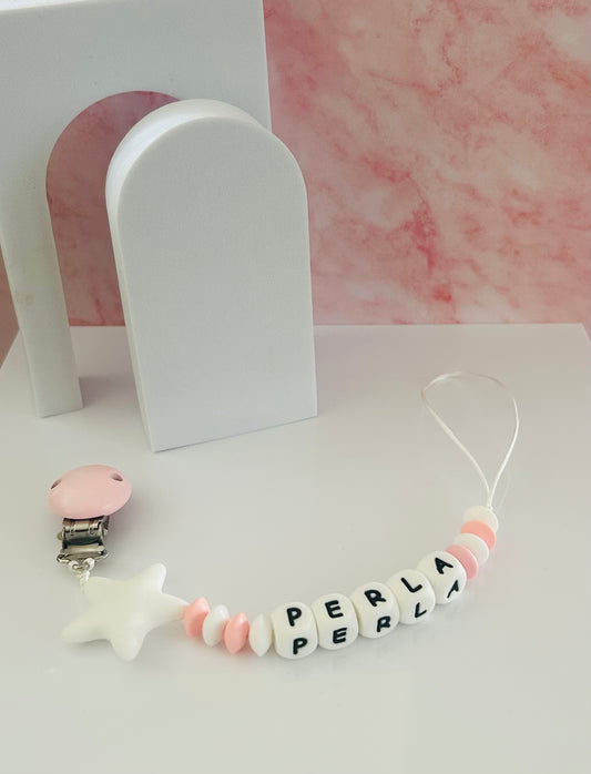 Wish Upon a Star – Pink Pacifier Clip