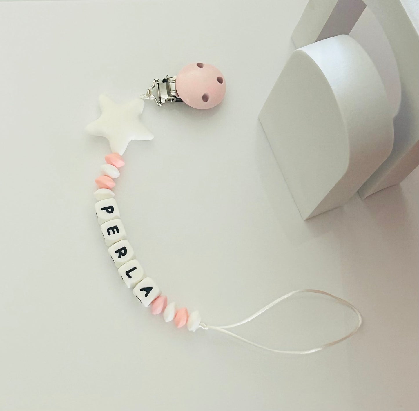 Wish Upon a Star – Pink Pacifier Clip