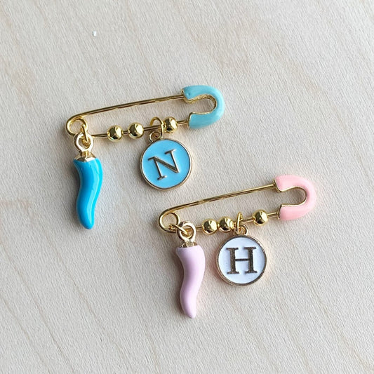 Italian Horn Baby Pin