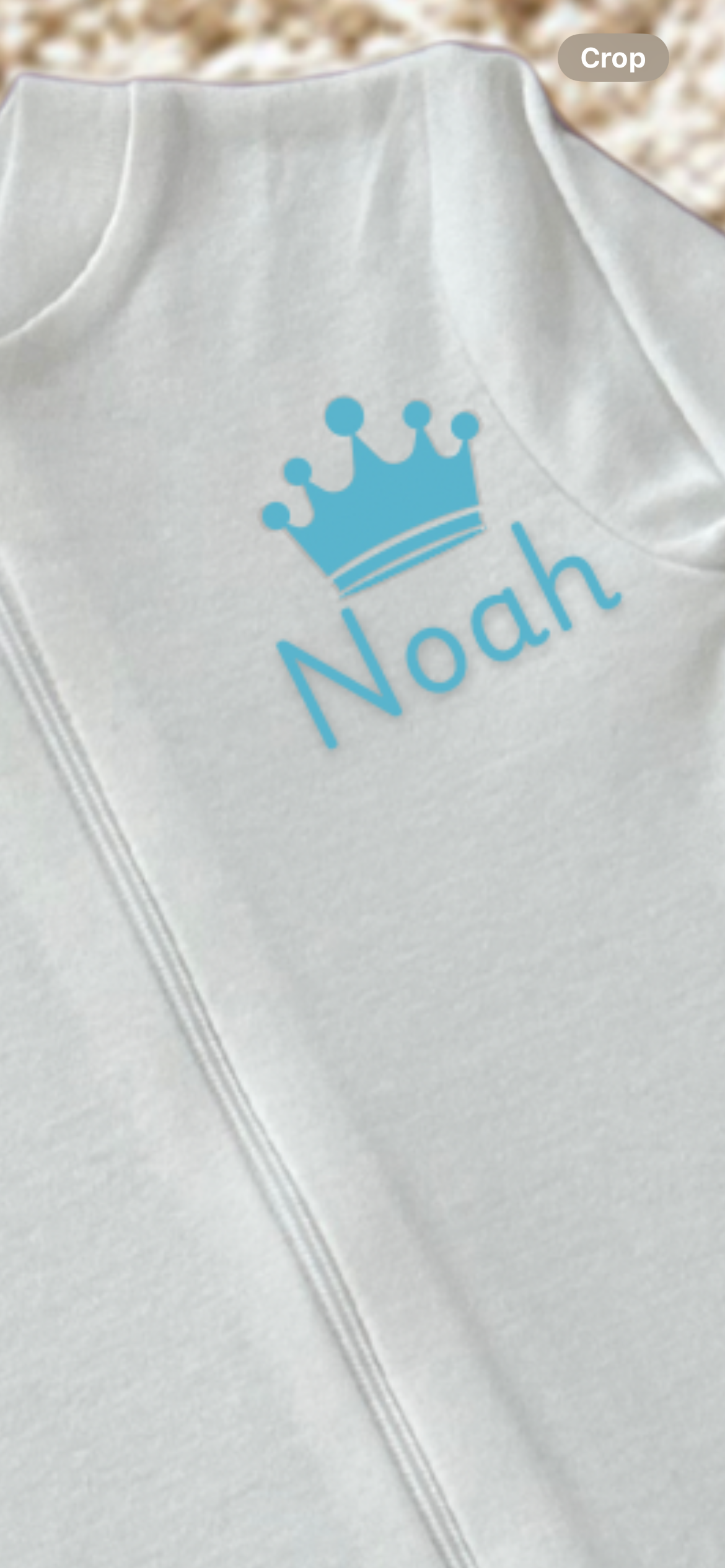 Royal Dreams Blue Personalized Baby Sleeper