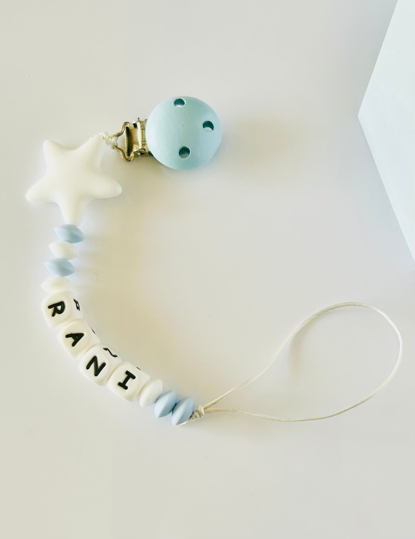 Wish Upon a Star - Blue Pacifier Clip