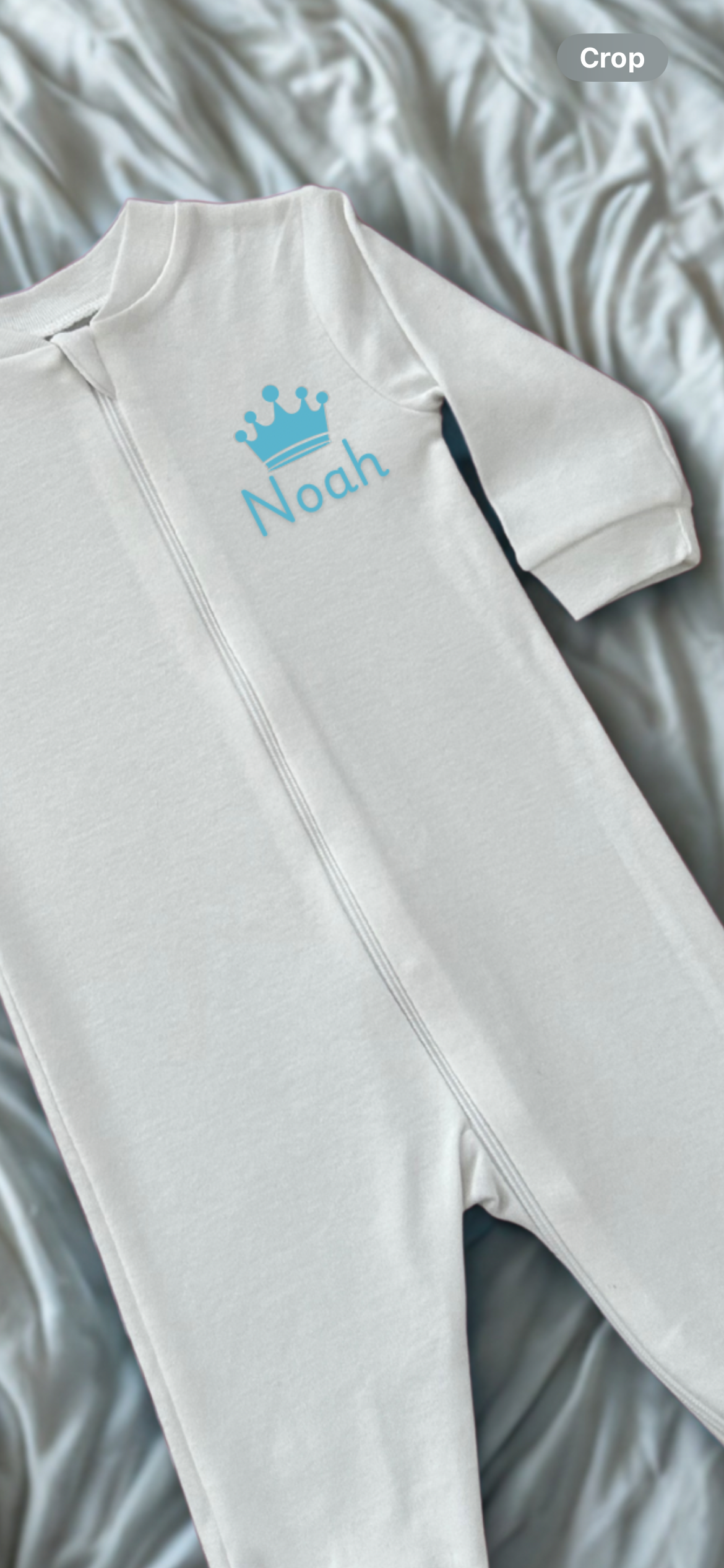Royal Dreams Blue Personalized Baby Sleeper